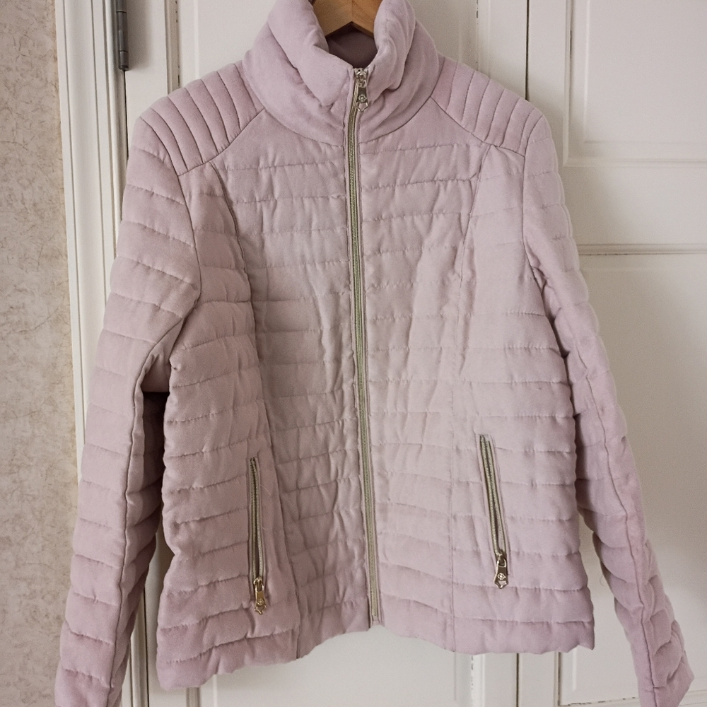 Nanette Lepore Blush Puffer Jacket for Women.No sizeTag Pit To Pit 22"Length 25" - Picture 2 of 7